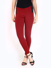 DressBerry Women Maroon Treggings