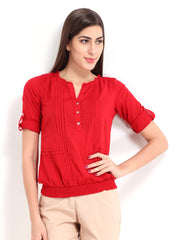 DressBerry Women Red Top