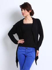 DressBerry Women Black Vicky Long Shrug