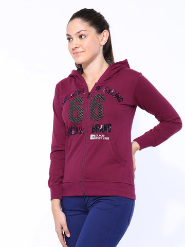 Duke Men Magenta Hooded Sweatshirt