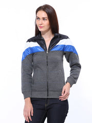 Duke Women Grey Melange Sweatshirt