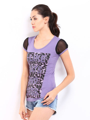 Duke Women Purple Printed Top
