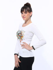 Duke Women White Printed Top