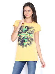 Duke Women Yellow Printed Top