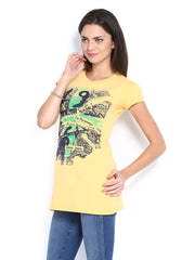 Duke Women Yellow Printed Top