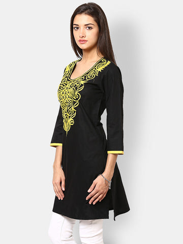 Eavan Women Black Kurta