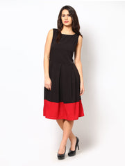 Eavan Black &amp; Red Fit &amp; Flare Dress