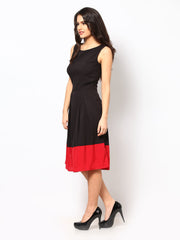Eavan Black &amp; Red Fit &amp; Flare Dress