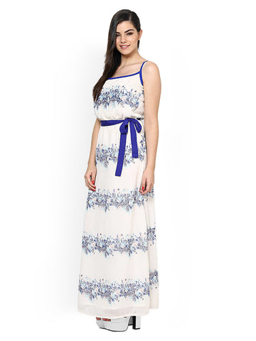 Eavan White Printed Maxi Dress