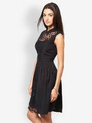 Eavan Black Fit &amp; Flare Lace Dress