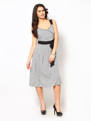 Eavan White &amp; Black Fit &amp; Flare Dress