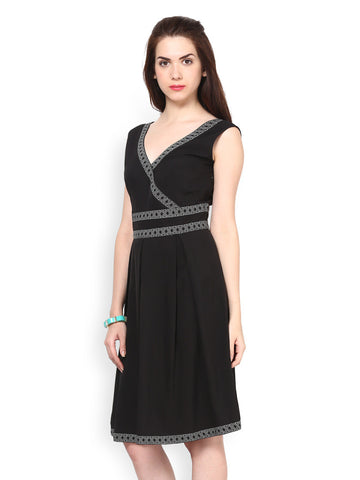Eavan Black Fit &amp; Flare Dress