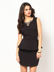 Eavan Black Peplum Dress