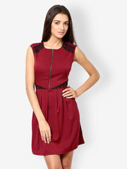 Eavan Brick Red Fit &amp; Flare Dress