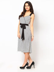 Eavan White &amp; Black Fit &amp; Flare Dress
