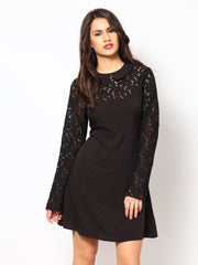 Eavan Black Fit &amp; Flare Dress