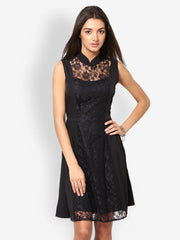 Eavan Black Fit &amp; Flare Lace Dress
