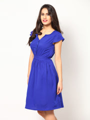 Eavan Blue Fit &amp; Flare Dress