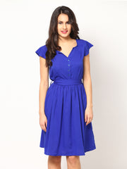 Eavan Blue Fit &amp; Flare Dress