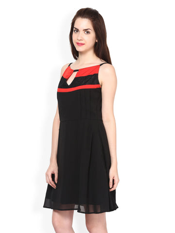 Eavan Black Fit &amp; Flare Dress