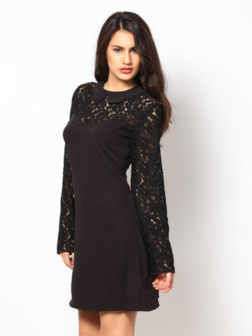 Eavan Black Fit &amp; Flare Dress