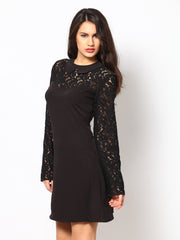 Eavan Black Fit &amp; Flare Dress