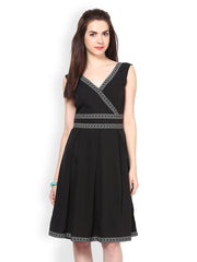Eavan Black Fit &amp; Flare Dress
