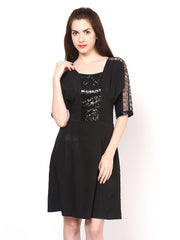 Eavan Black Fit &amp; Flare Dress