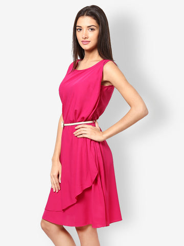 Eavan Fuchsia Fit &amp; Flare Dress