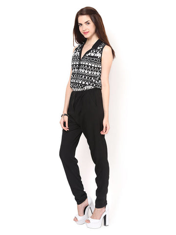 Eavan Women Black Printed Jumpsuit