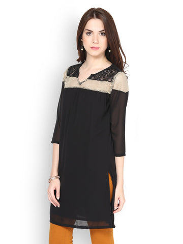 Eavan Women Black Kurta