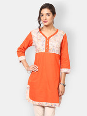 Eavan Women Orange Kurta