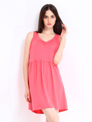 Elle Pink Fit &amp; Flare Dress