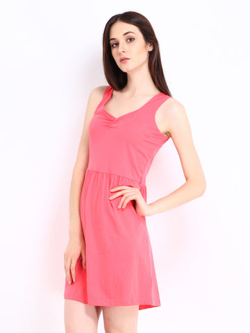 Elle Pink Fit &amp; Flare Dress