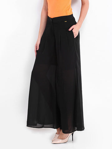 Elle Women Black Palazzo Pants