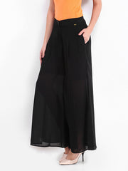 Elle Women Black Palazzo Pants