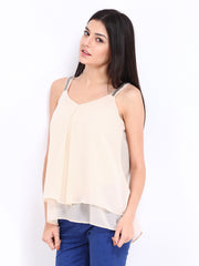 Elle Women Peach Coloured Top