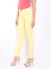 Elle Women Yellow Amelie Slim Fit Jeans