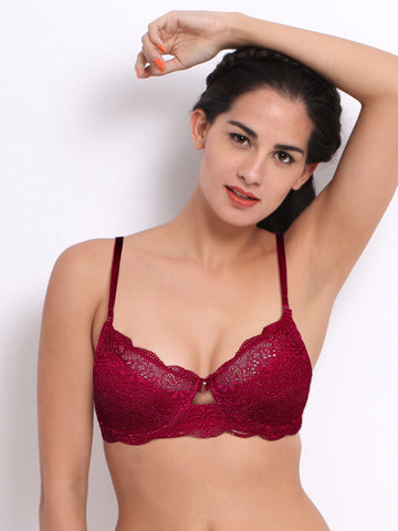 Enamor Maroon Bra DB16