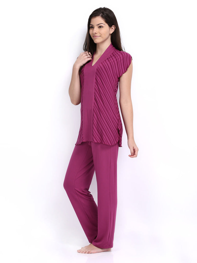 Enamor Women Purple Lounge Set TP40