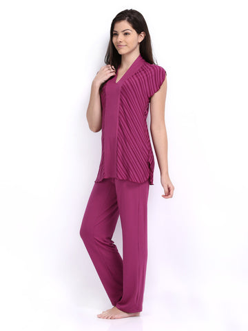 Enamor Women Purple Lounge Set TP40