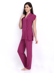 Enamor Women Purple Lounge Set TP40