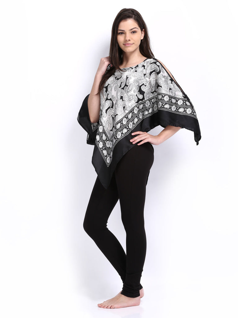 Enamor Women Black &amp; White Kaftan Style Lounge Set SR04