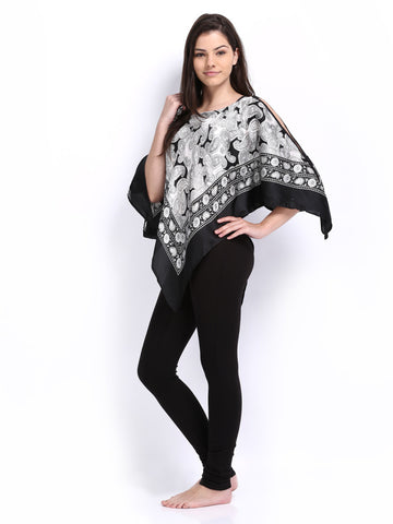 Enamor Women Black &amp; White Kaftan Style Lounge Set SR04