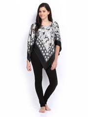 Enamor Women Black &amp; White Kaftan Style Lounge Set SR04