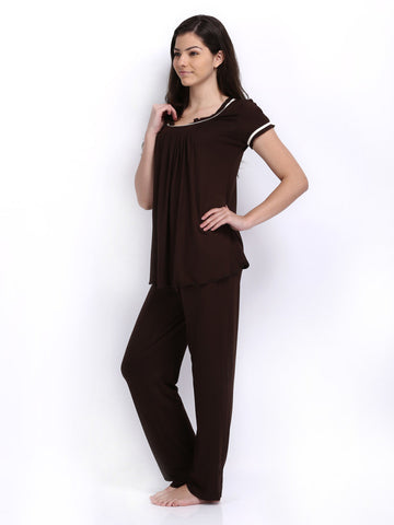 Enamor Women Coffee Brown Lounge Set TP55