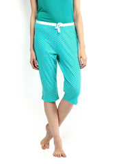 Enamor Blue Printed Lounge Capris PJ12-MARTINICA