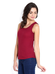 Espresso Women Maroon Tank Top