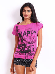 Espresso Women Pink Printed Top
