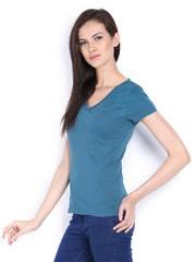 Espresso Women Teal Blue Top
